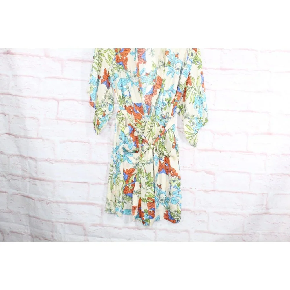 NWT! Eye Candy Multicolor Floral Printed Wrap Belt Summer Dress Size S - Picture 3 of 10